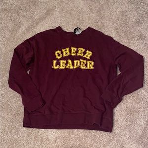 Burgundy / maroon “cheer leader” sweatshirt - M